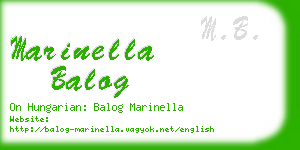 marinella balog business card